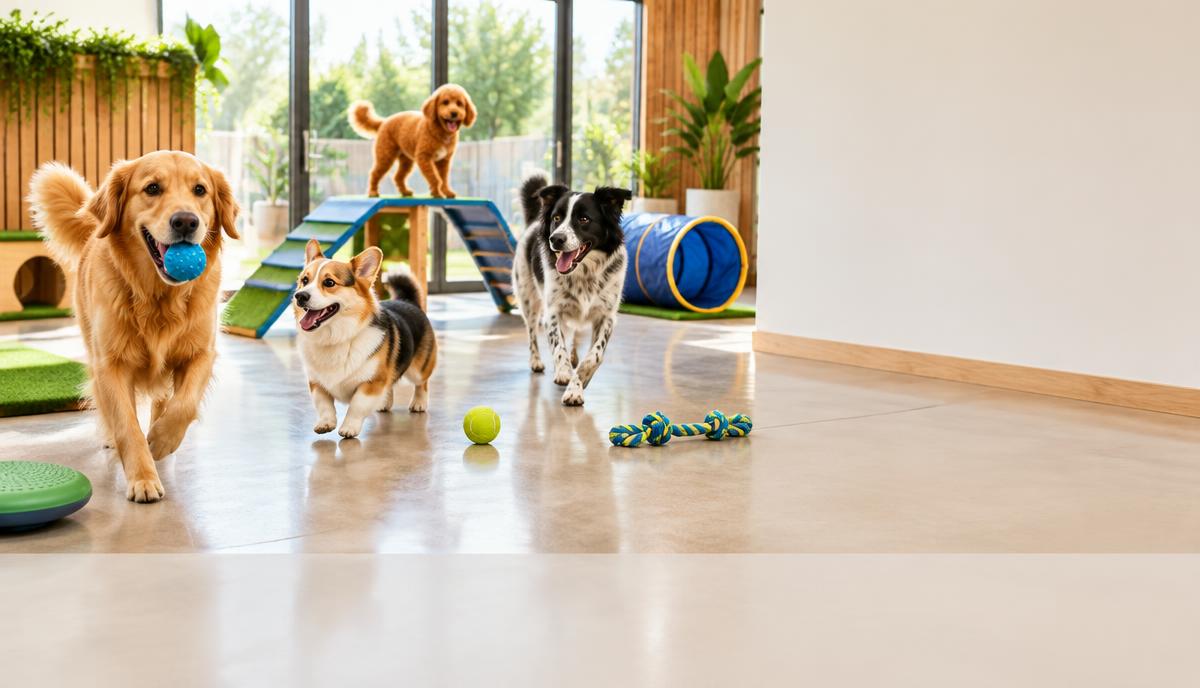 מספר כלבים בסביבת מעון יום איכותית ופעילה